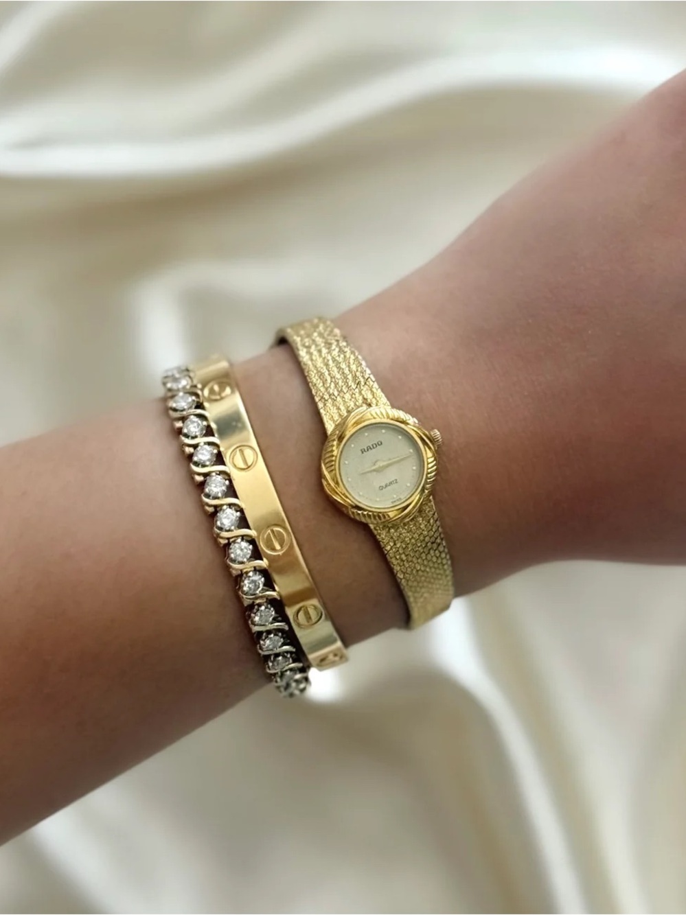 AUTHENTIC VINTAGE RADO DAINTY GOLD WATCH